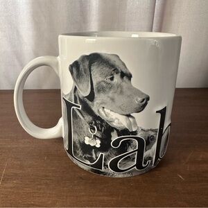 Labrador Dogs Large Coffee Cup Mug Raised Lettering Homeware